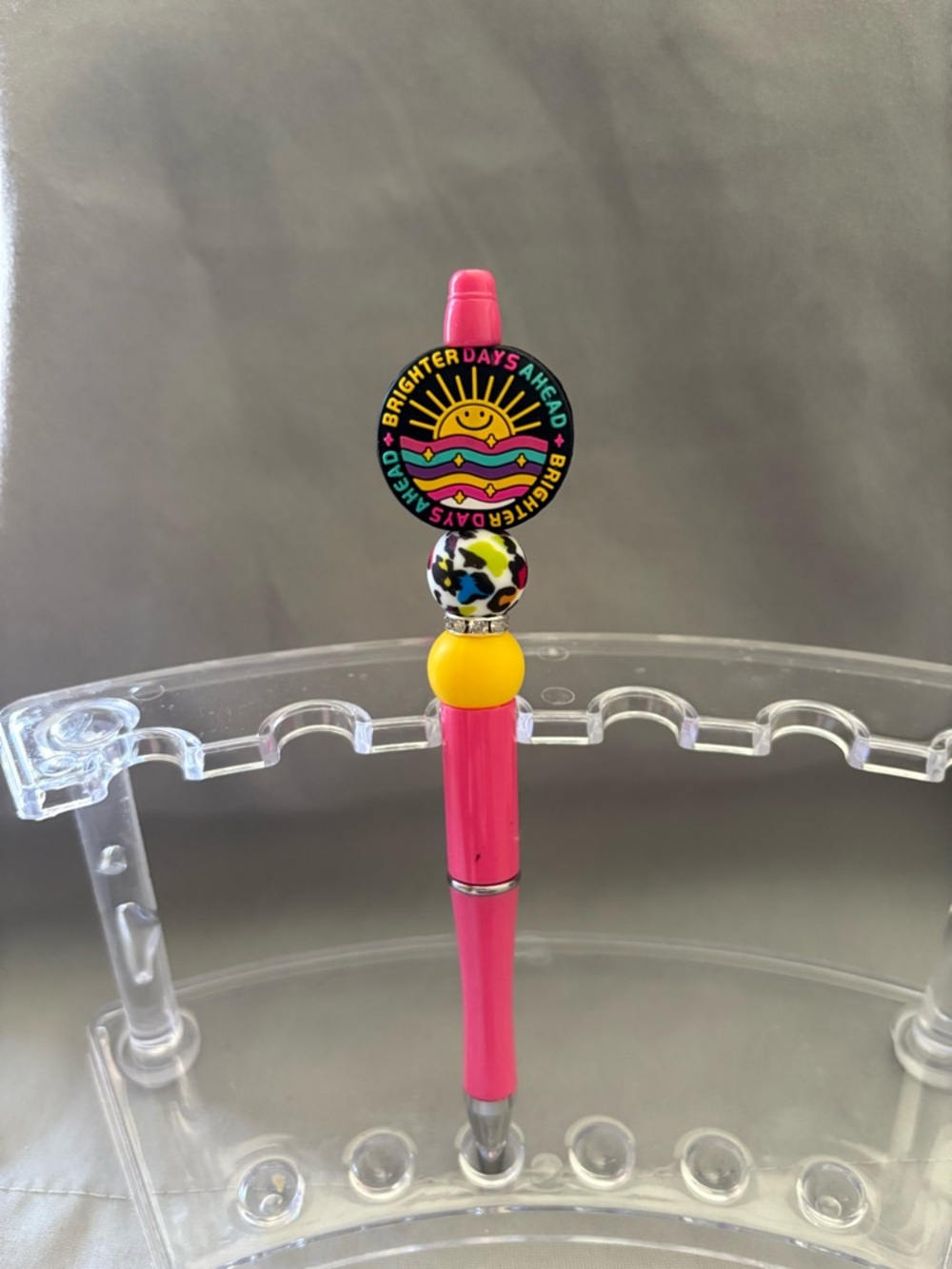 Pink Pen with Sunny 'Brighter Days Ahead' Charm
